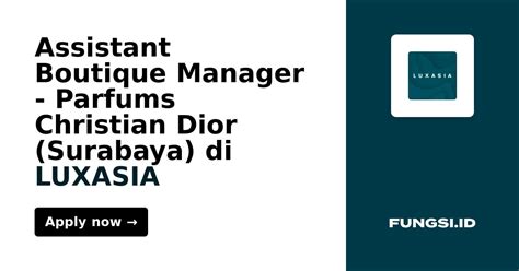 assistant boutique manager dior jobs 